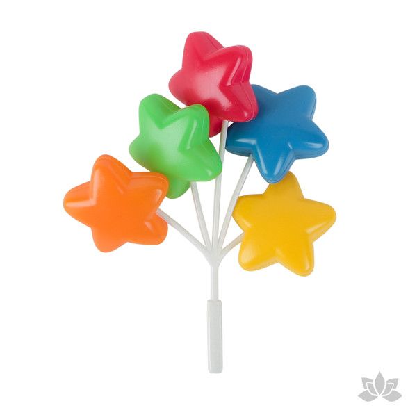 Multicolored Star Balloon Picks