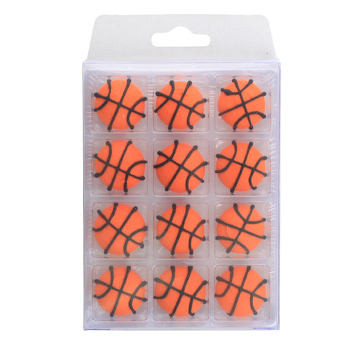 Basketball Royal Icing Toppers great for decorating your own chocolates, candy, cupcakes, cakes, cookies and more. Edible Icing Toppers hand piped ready to use out of the box. Great for boys birthdays. NBA Caljava