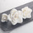 White Gumpaste Roses handmade sugar cake decorations and cake toppers perfect for cake decorating rolled fondant wedding cakes and fondant birthday cakes.  Wholesale sugar flowers and cake supply. Caljava