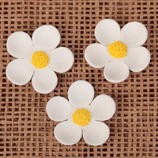 Unwired 5 Petal Blossom - White w/Yellow