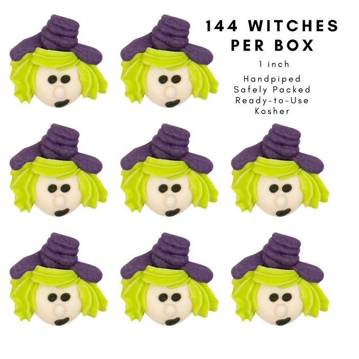 Friendly Witch 2 Royal Icing Decorations (Bulk)