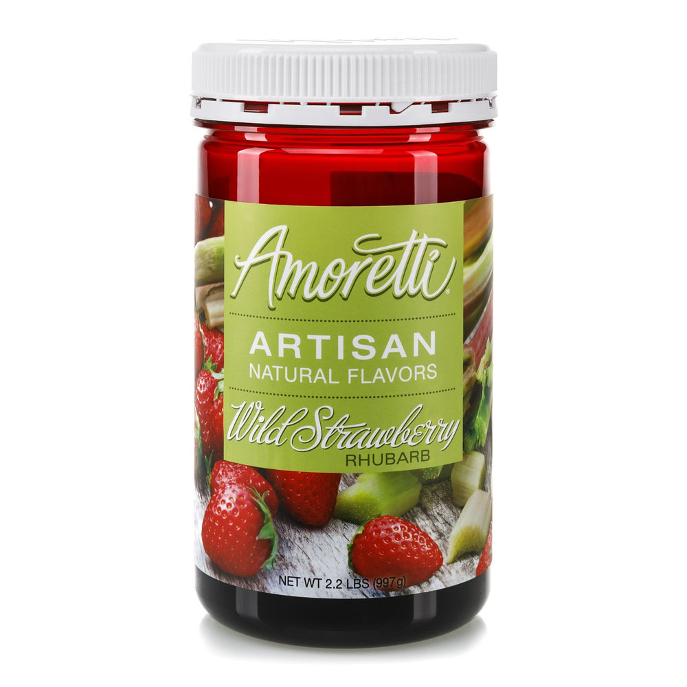 Natural Wild Strawberry Rhubarb Artisan Flavor by Amoretti