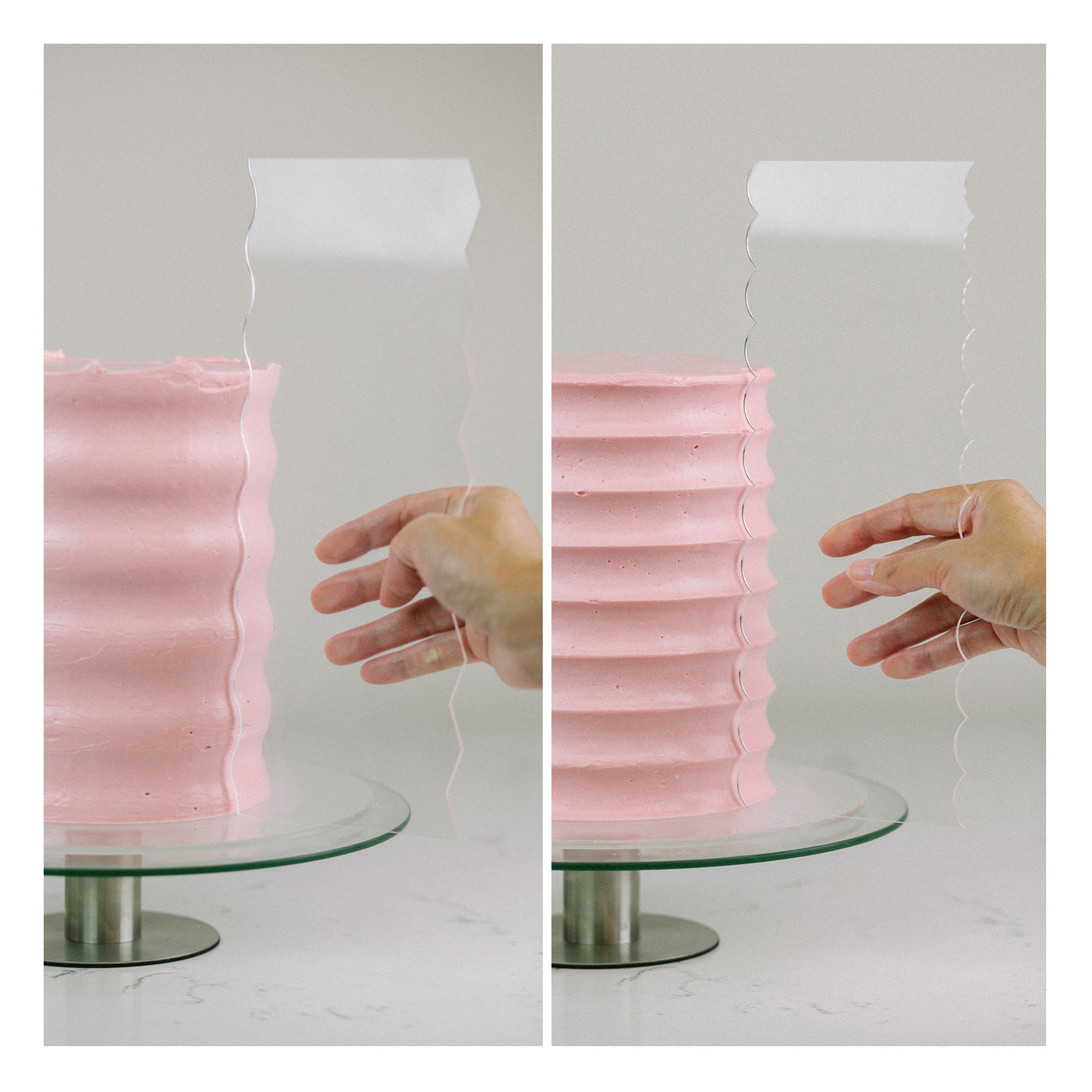 Acrylic Icing Buttercream Comb Set of 3 (Set A) —