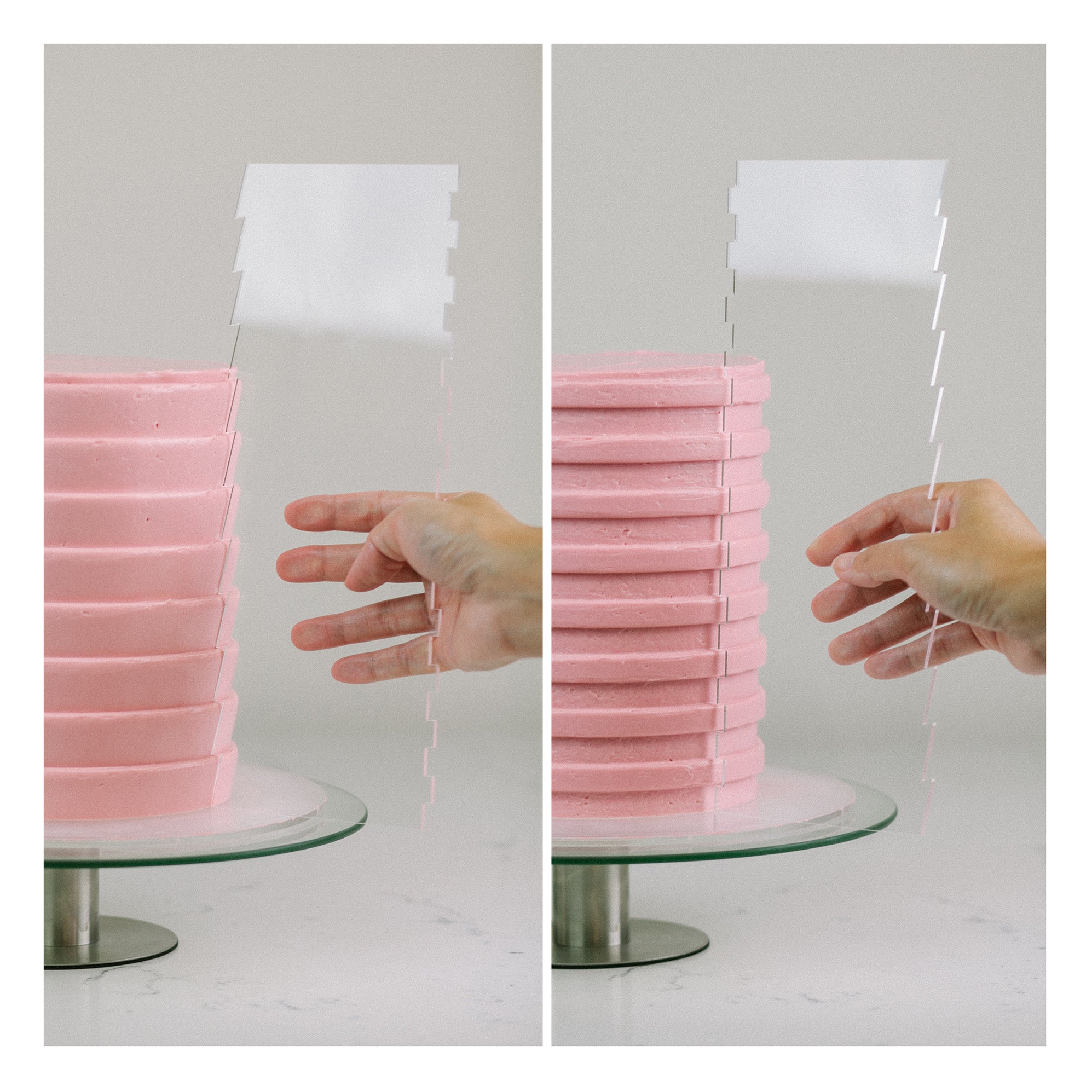 Acrylic Icing Buttercream Comb Set of 3 (Set A) —