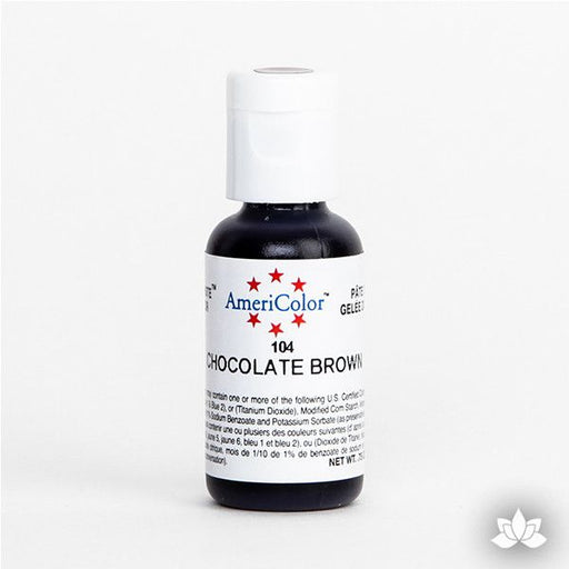Chocolate Brown AmeriColor Soft Gel Paste Food Color is perfect for coloring buttercream, icing, and fondant for decorated cakes and cupcakes. Wholesale edible food coloring.