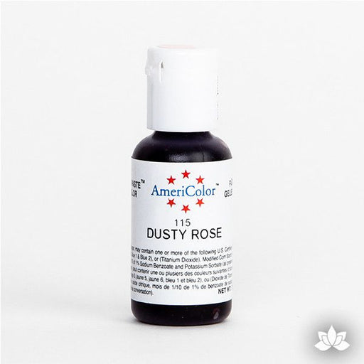 Dusty Rose AmeriColor Soft Gel Paste Food Color is perfect for coloring buttercream, icing, and fondant for decorated cakes and cupcakes. Wholesale edible food coloring.