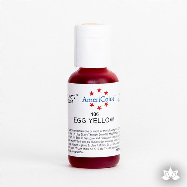 Egg Yellow AmeriColor Soft Gel Paste Food Color is perfect for coloring buttercream, icing, and fondant for decorated cakes and cupcakes. Wholesale edible food coloring.