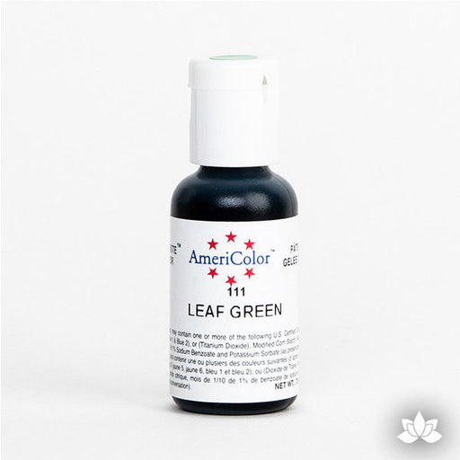 Leaf Green AmeriColor Soft Gel Paste Food Color is perfect for coloring buttercream, icing, and fondant for decorated cakes and cupcakes. Wholesale edible food coloring.