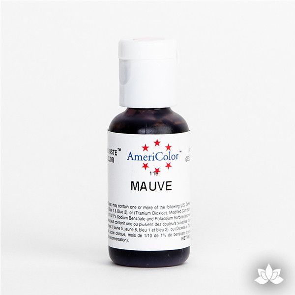 Mauve AmeriColor Soft Gel Paste Food Color is perfect for coloring buttercream, icing, and fondant for decorated cakes and cupcakes. Wholesale edible food coloring.