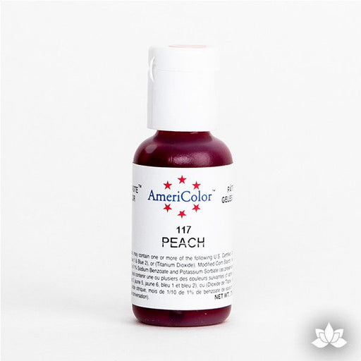 Peach AmeriColor Soft Gel Paste Food Color is perfect for coloring buttercream, icing, and fondant for decorated cakes and cupcakes. Wholesale edible food coloring.