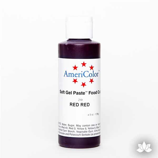 Red Red AmeriColor Soft Gel Paste Food Color 4.5 oz is perfect for coloring buttercream, icing, and fondant for decorated cakes and cupcakes. Wholesale edible food coloring.