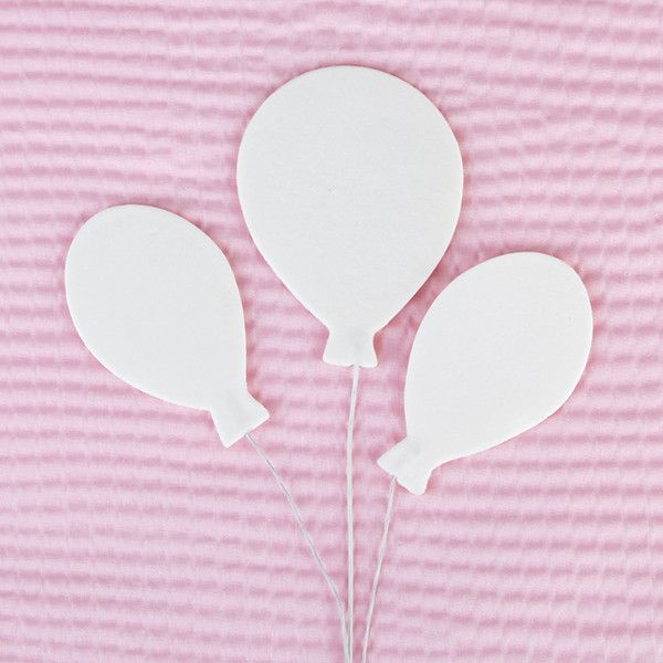 Fondant Balloon Appliques cake toppers are perfect for cake decorating fondant cakes & wedding cakes. Handmade ready to use.  Wholesale sugarflowers & cake supply.
