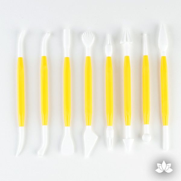 This great collection of modelling tools can be used with icing, fondant, gumpaste etc. Pack includes: Bone Tool, Shell &amp; Blade Tool, Ball Tool, Scallop &am