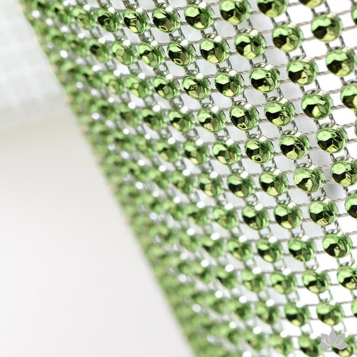Green Glam Ribbon - Cake Wrap Add bling to your cake with Glam Ribbon Diamond Cake Wraps. Perfect for cake decorating rolled fondant cakes & wedding cakes. Cake decoration. Diamond Mesh.