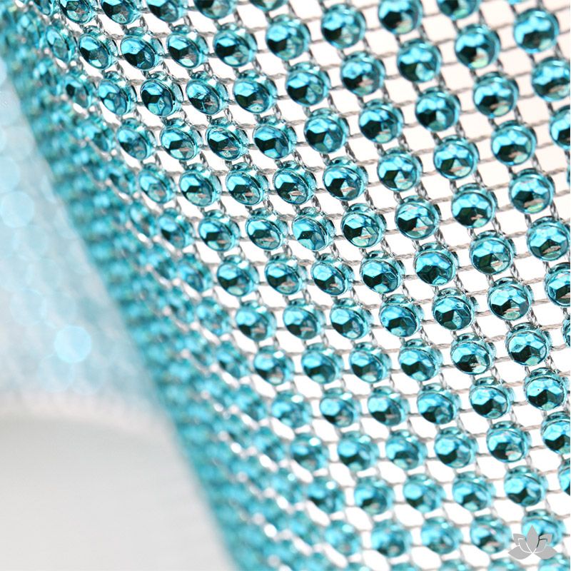 Teal Glam Ribbon - Cake Wrap Add bling to your cake with Glam Ribbon Diamond Cake Wraps. Perfect for cake decorating rolled fondant cakes & wedding cakes. Cake decoration. Diamond Mesh.