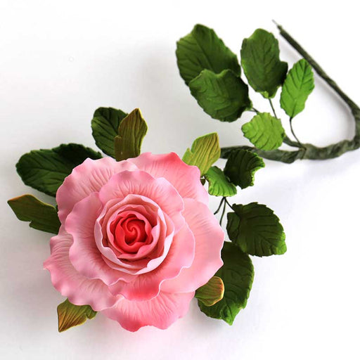 Dainty Rose Spray with Leaves