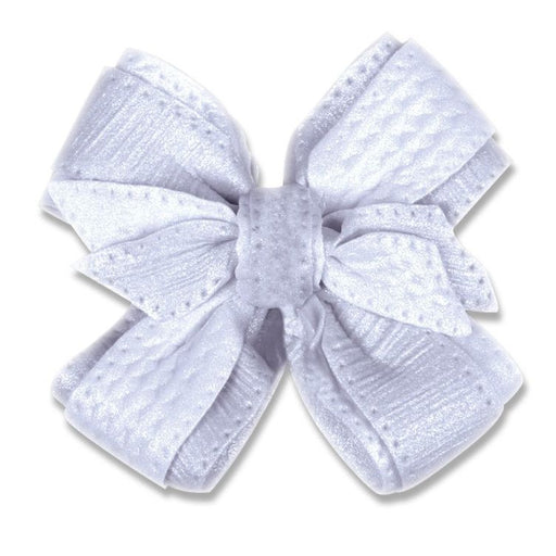 Embossed Bow - White