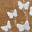 Applique Textured Butterflies with Curlicues - White