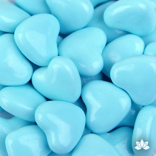 Light Blue Candy Hearts - 35g