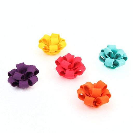 Fondant Cupcake Bows in assorted hot colors. Wholesale Available. 
