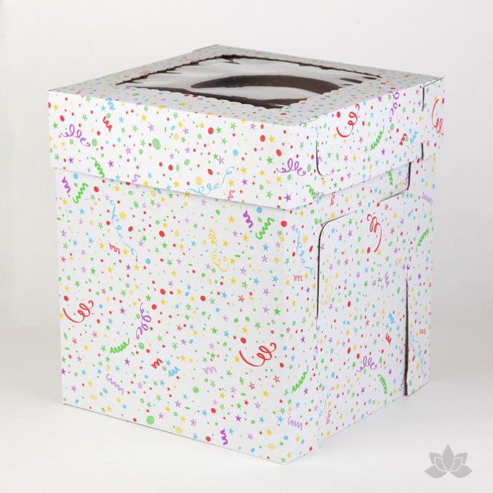Tall Window Cake Box - Confetti