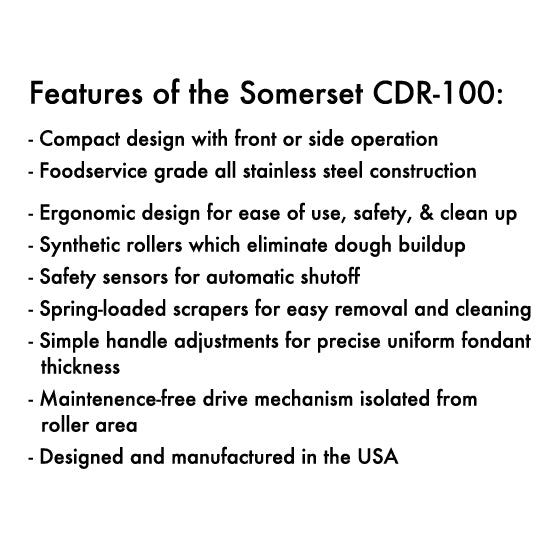 Somerset Dough & Fondant Sheeter 10" (CDR-100)