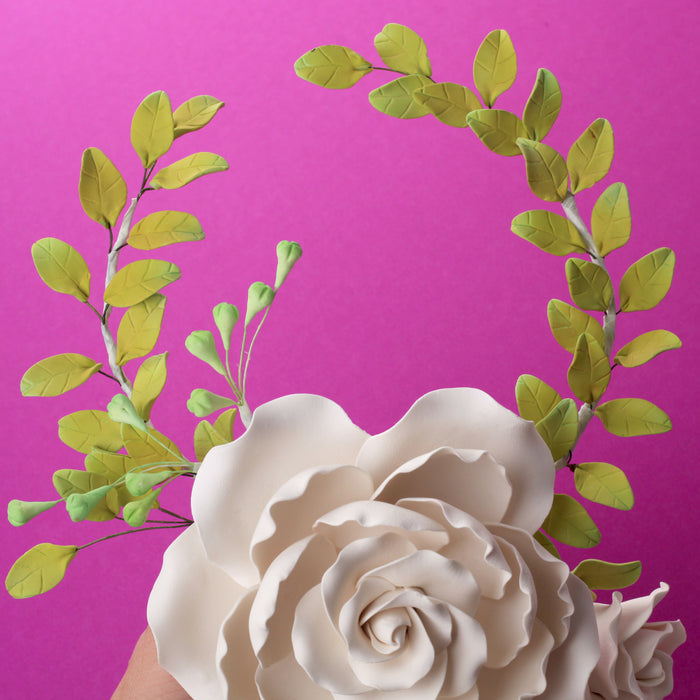 Rose Sugarflower cake topper great for cake decorating your own cakes and wedding cakes.  Readymade to place on your cake.