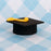 Edible Fondant Large Graduation Cap CupCake Toppers perfect for christmas cakes & cupcakes.