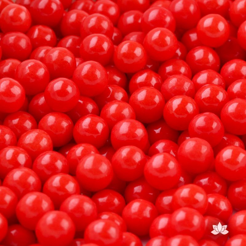 Edible Candy Pearls - Red 7mm