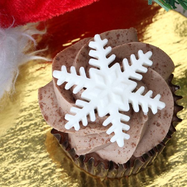 CK Products Snowflake Chocolate Candy Mold - 2 Sizes, Bite Size, For Christmas Cupcake Toppers