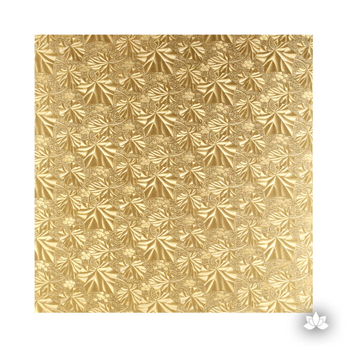 Cake Drum Gold Foil, great for displaying your decorated cake while providing a sturdy base for transporting your cake.