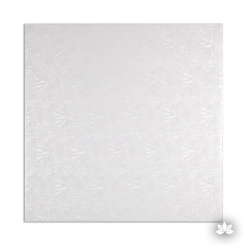 Square White Foil Cake Drum