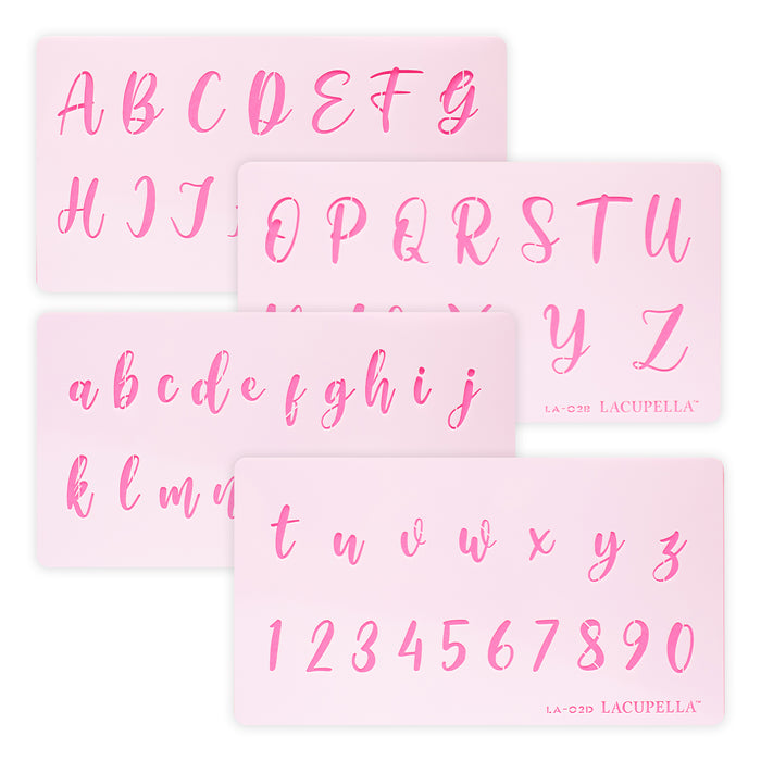 Acrylic Caligraphy Stencils - Letters & Numbers