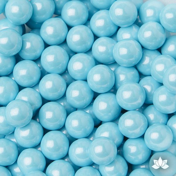 Blue Chocolate Candy Pearls cake decorations perfect for cake decorating cakes and cupcakes. Wholesale cake supply. Caljava
