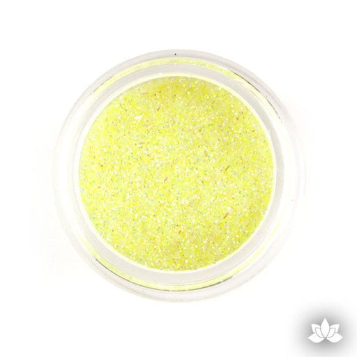 Baby Yellow Disco Dust Pixie Dust. Disco Dust is a Non-toxic fine glitter for cake decorating that will add a touch of color to your fondant cakes & cupcakes.