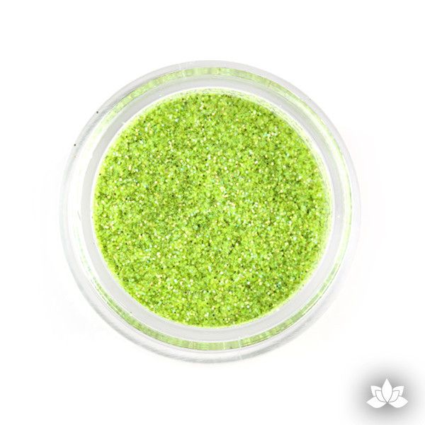 Celery Green Disco Dust Pixie Dust. Disco Dust is a Non-toxic fine glitter for cake decorating that will add a touch of color to your fondant cakes & cupcake