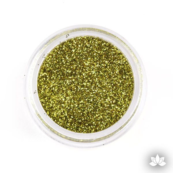 Chartreuse Disco Dust Pixie Dust. Disco Dust is a Non-toxic fine glitter for cake decorating that will add a touch of color to your fondant cakes & cupcakes.