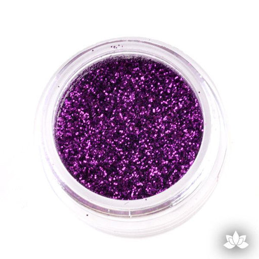 Grape purple Disco Dust Pixie Dust. Disco Dust is a Non-toxic fine glitter for cake decorating that will add a touch of color to your fondant cakes & cupcakes.