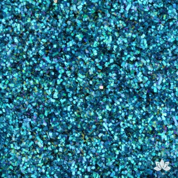 Hologram Blue Disco Dust Pixie Dust. Disco Dust is a Non-toxic fine glitter for cake decorating that will add a touch of color to your fondant cakes & cupcakes.  Caljava Wholesale cake supply. FondX
