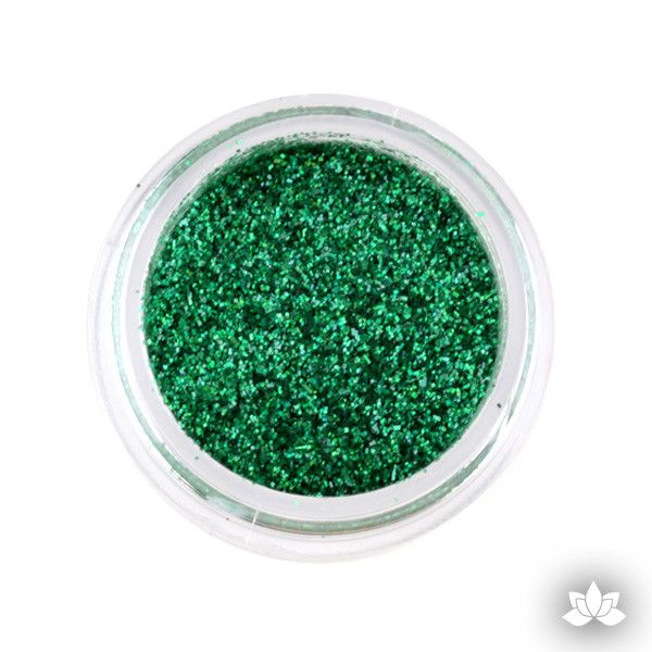 Kelly Green Disco Dust Pixie Dust. Disco Dust is a Non-toxic fine glitter for cake decorating that will add a touch of color to your fondant cakes & cupcakes.  Caljava Wholesale cake supply. FondX