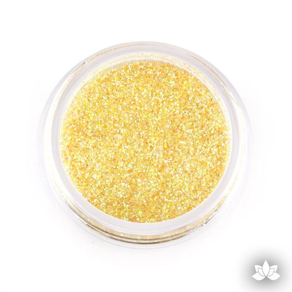 Lemon Yellow Disco Dust Pixie Dust. Disco Dust is a Non-toxic fine glitter for cake decorating that will add a touch of color to your fondant cakes & cupcakes