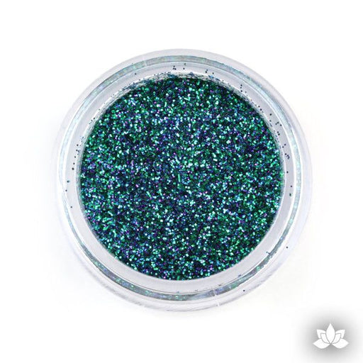 Peacock Blue Disco Dust Pixie Dust. Disco Dust is a Non-toxic fine glitter for cake decorating that will add a touch of color to your fondant cakes & cupcakes.