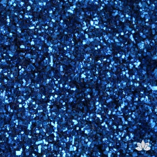 Royal Blue Disco Dust Pixie Dust. Disco Dust is a Non-toxic fine glitter for cake decorating that will add a touch of color to your fondant cakes & cupcakes.  Caljava Wholesale cake supply. FondX