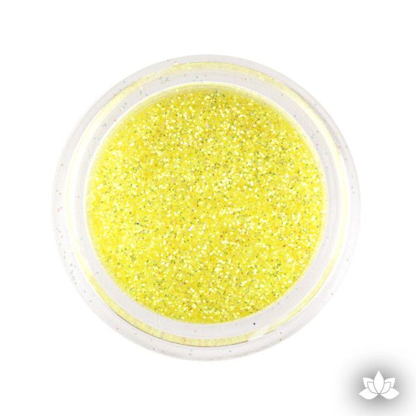 Yellow Citrine Disco Dust Pixie Dust. Disco Dust is a Non-toxic fine glitter for cake decorating that will add a touch of color to your fondant cakes & cupcakes.  Caljava Wholesale cake supply. FondX