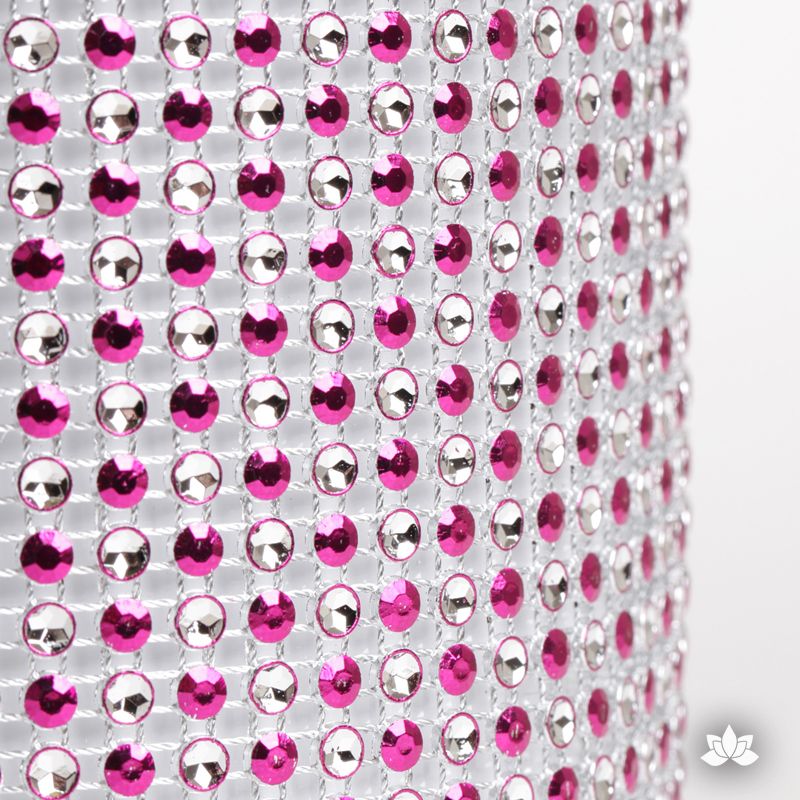 Add bling to your cake with Glam Ribbon Diamond Cake Wraps. Perfect for cake decorating rolled fondant cakes & wedding cakes. Cake decoration. Diamond Mesh. Hot Pink Polka Dot Glam Ribbon Cake Wrap - 1 yard