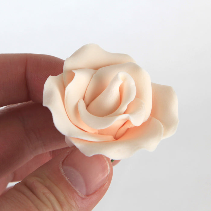 Garden Roses gum paste sugar flower cake topper great for cake decorating your own cakes and wedding cakes.