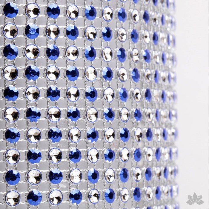 Add bling to your cake with Glam Ribbon Diamond Cake Wraps. Perfect for cake decorating rolled fondant cakes & wedding cakes. Cake decoration. Diamond Mesh. Blue Polka Dot Glam Ribbon - Cake Wrap