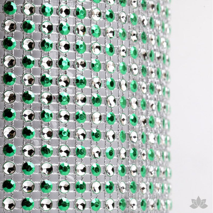 Add bling to your cake with Glam Ribbon Diamond Cake Wraps. Perfect for cake decorating rolled fondant cakes & wedding cakes. Cake decoration. Diamond Mesh. Green Polka Dot Glam Ribbon - Cake Wrap