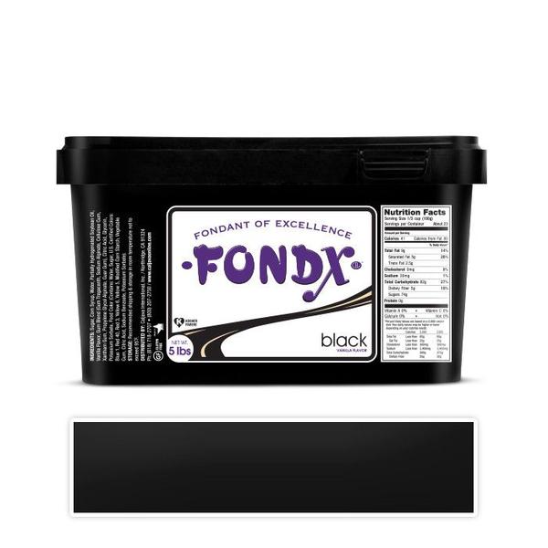 FondX Rolled Fondant - Black