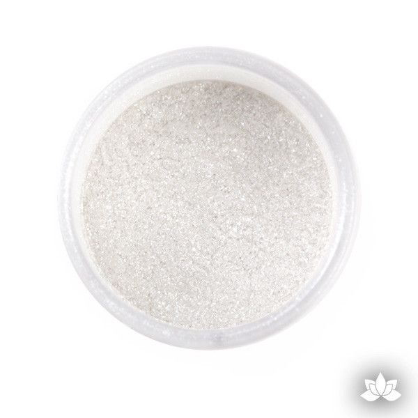 White Luster Dust Colors food coloring perfect for cake decorating fondant cakes, cupcakes, cake pops, wedding cakes, and sugarflowers. Dusting color. Cake supply.